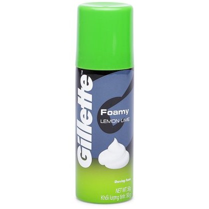 Bọt cạo râu hương chanh Gillette Foamy Lemon Lime 50g