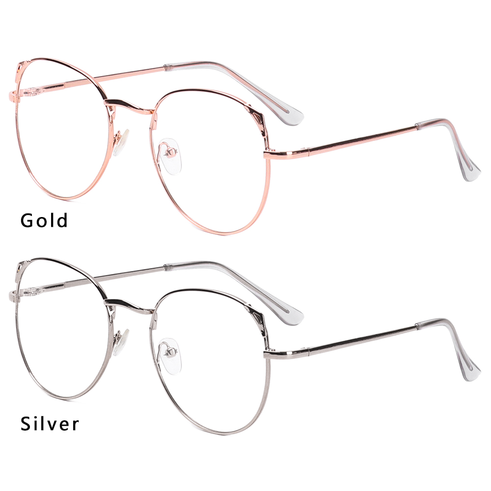 Mắt kính gọng kim loại hình tai mèo dễ thương cho nam và nữ