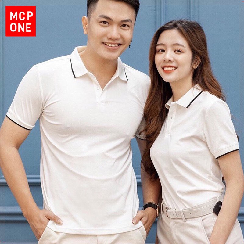 (FULL MÀU) Áo phông nam cổ bẻ ngắn tay phối viền cao cấp. Kiểu dáng Hàn Quốc chất liệu cotton,co giãn 4 chiều - MCPON