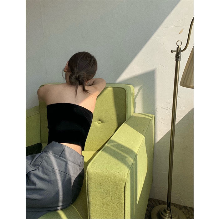 Cocory vn vintage Street Style Sexy Babes Tube Top Fashion Slim Off Shoulder Croptop | BigBuy360 - bigbuy360.vn