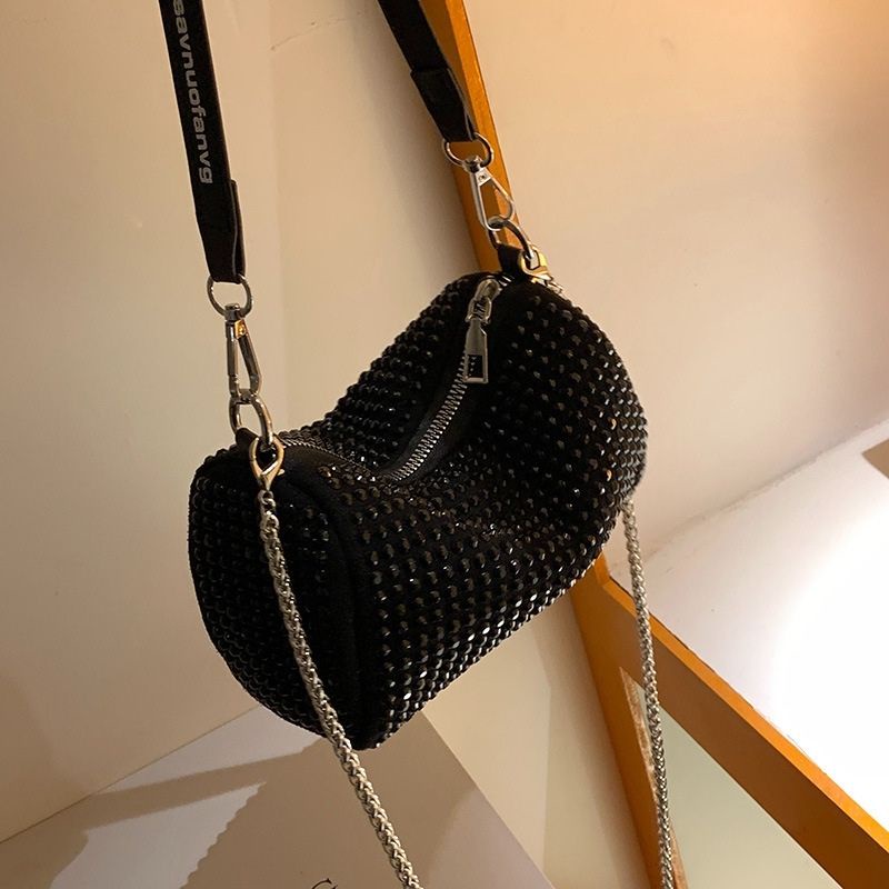 Túi xách nữ xách tay kẹp nách đính đá kèm dây đeo chéo mềm đẹp mix đồ siêu sang jumito