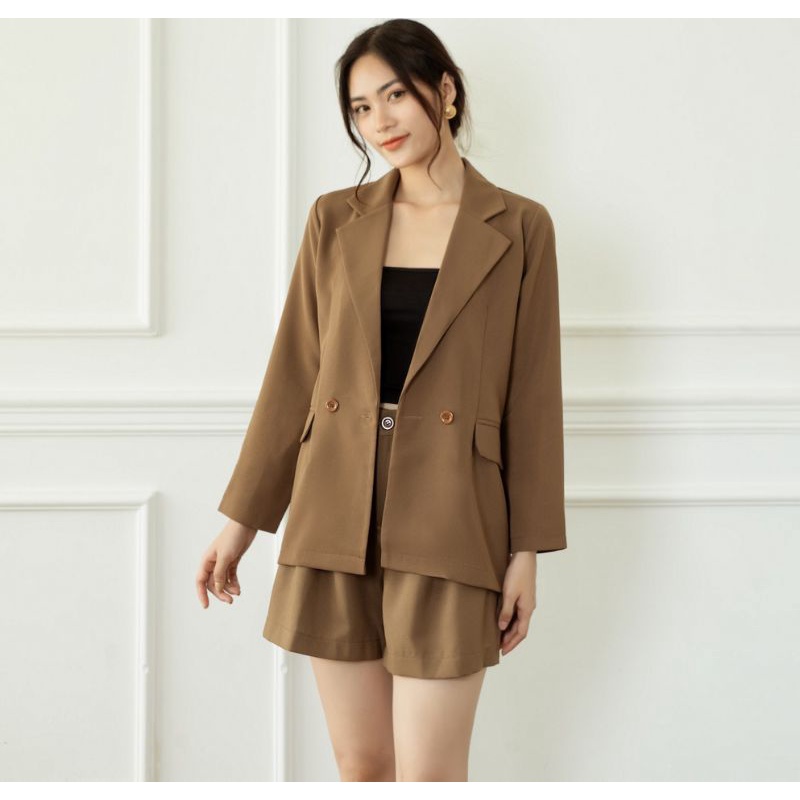 ÁO BLAZER 1LỚP DÁNG DÀI 2 CÚC XINH XẮN
