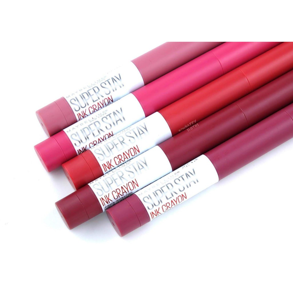 Son Bút Chì Mịn Lì 8H Lâu Trôi Có Đầu Chuốt Maybelline New York Super Stay Ink Crayon 1.2g Hàng Chính Hãng
