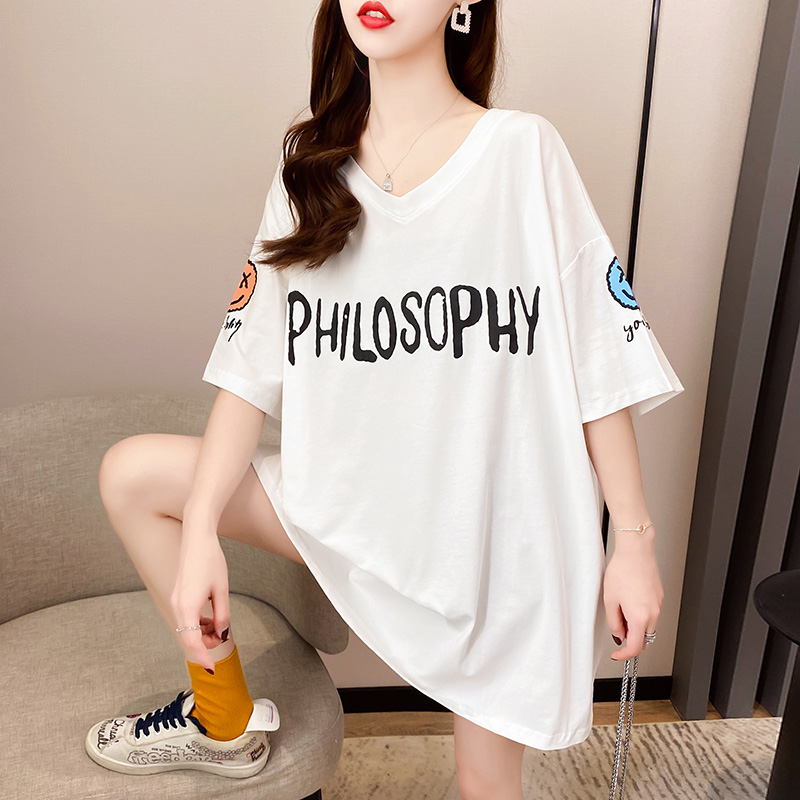 Áo Thun Dáng Rộng Tay Ngắn In Họa Tiết Dễ Thương Thời Trang Cho Nữ 2021 | BigBuy360 - bigbuy360.vn