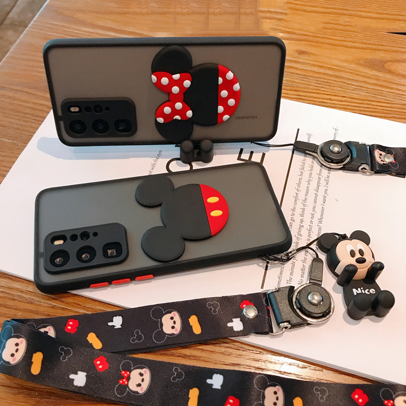 Disney Samsung Galaxy Note20 Ultra Note10 Pro plus Note8 Note9 Cute Cartoon Makeup mirrort Phone Case Samsung S20Ultra S20 Plus S10 Plus s10E S8 S9 Plus S8+ S9+ S10+ Cases Mickey Mouse Minnie Casing