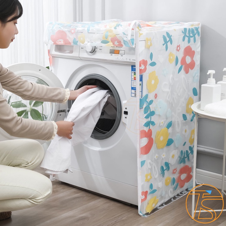 Áo Trùm Máy Giặt Trong Suốt Phong Cách Hàn Quốc Từ 7kg - 10kg Cho Cửa Ngang Và Cửa Trên Chất Liệu PEVA