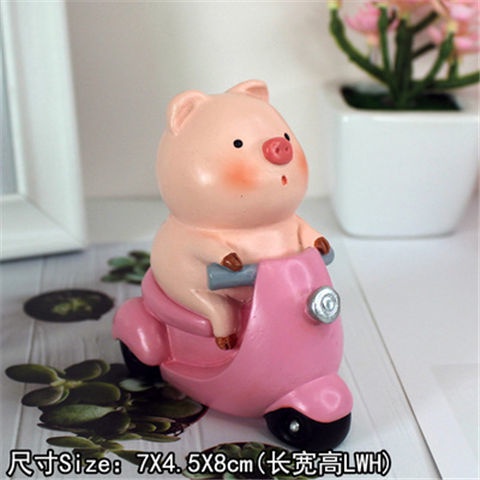 Chú Heo Đội Mũ Bảo Hiểm Dễ Thương Sáng Tạo Cao Cấp Trang Trí Xe Hơi Hoạt Hình