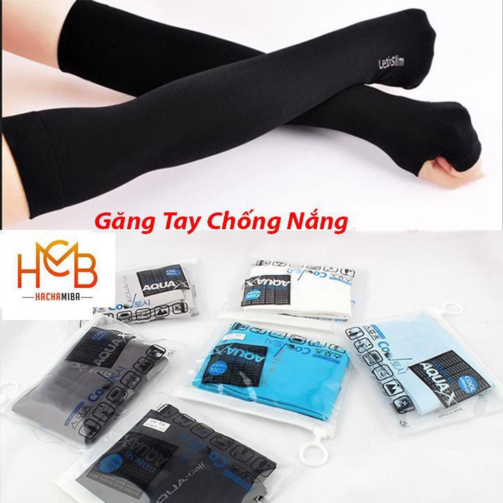 [Sale] Găng tay xỏ ngón chống nắng, tia UV AQUA-X  LETS SLIM màu Xanh da trời (Hàn Quốc - Made in Korea)