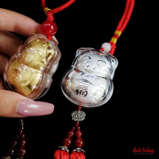 Heo Vàng Bạc treo xe (hợp kim & vàng bạc thật)