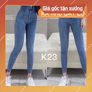 QuầnJean Nữ Quần Bò Nữ MÀU XANH TRƠN Chất Jeans CoTon Co Giản Mạnh CỰC KÌ CÁ TÍNH TRẺ TRUNG K23 TG25