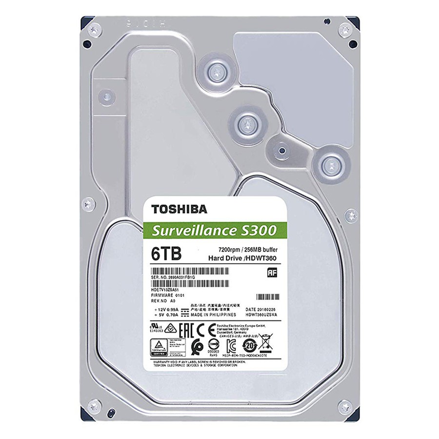 Ổ cứng Toshiba Internal 3.5" 6TB Surveillance S300