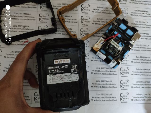 Miếng chèn tăng chiều cao hộp pin Ryobi 18v Li-ion thêm 1-2 hàng cell