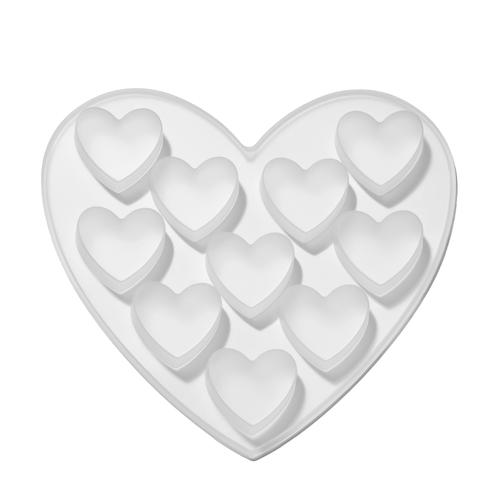 Khuôn Silicone Làm Bánh Hình Trái Tim Nhiều Màu Sắc