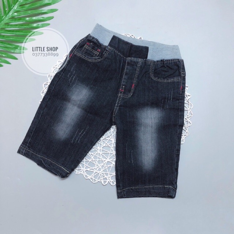 Quần short jean bé trai
