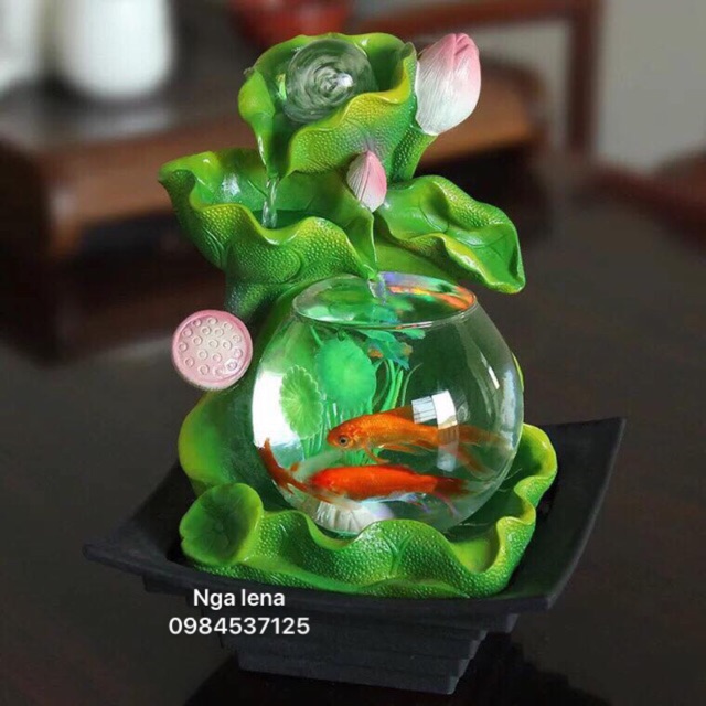 Thác nước phong thuỷ kèm bể cá