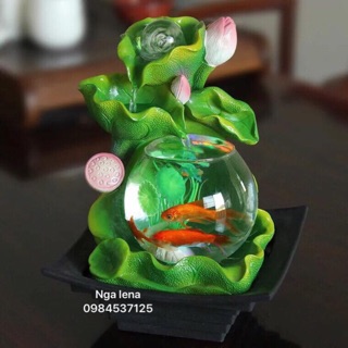 Thác nước phong thuỷ kèm bể cá