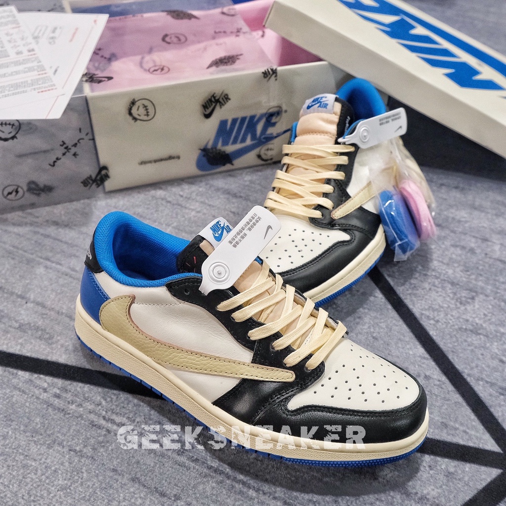 [GeekSneaker] Nguyên Bản Sc - Giày Jordan 1 Low x Travis Scott x Fragment