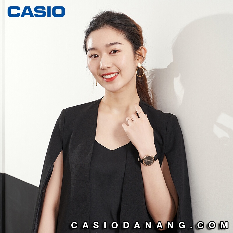 Đồng hồ nữ dây da Casio Sheen chính hãng Anh Khuê SHE-4534PGL-1AUDF