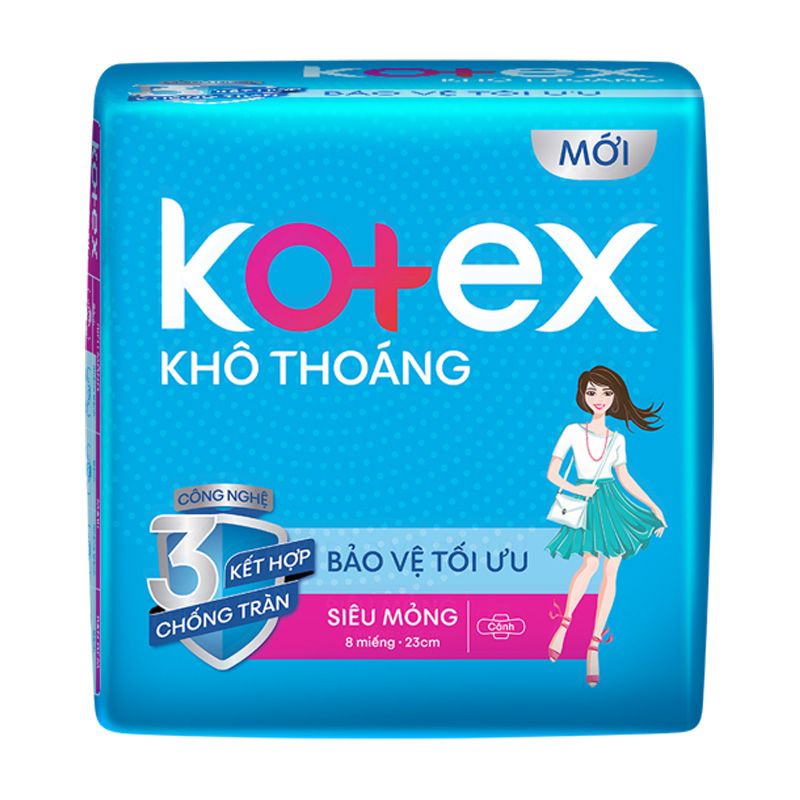 Băng Vệ Sinh Kotex Style Siêu Thoáng Siêu Mỏng Cánh 8 Miếng
