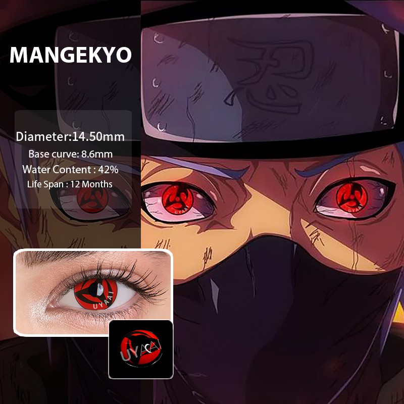 Set 2 cặp kính áp tròng có màu phong cách Anime Naruto Sharingan Uchiha  Sasuke Hatake Kakashi | Shopee Việt Nam