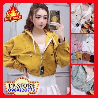 Áo khoác kaki lửng nhung 6 màu