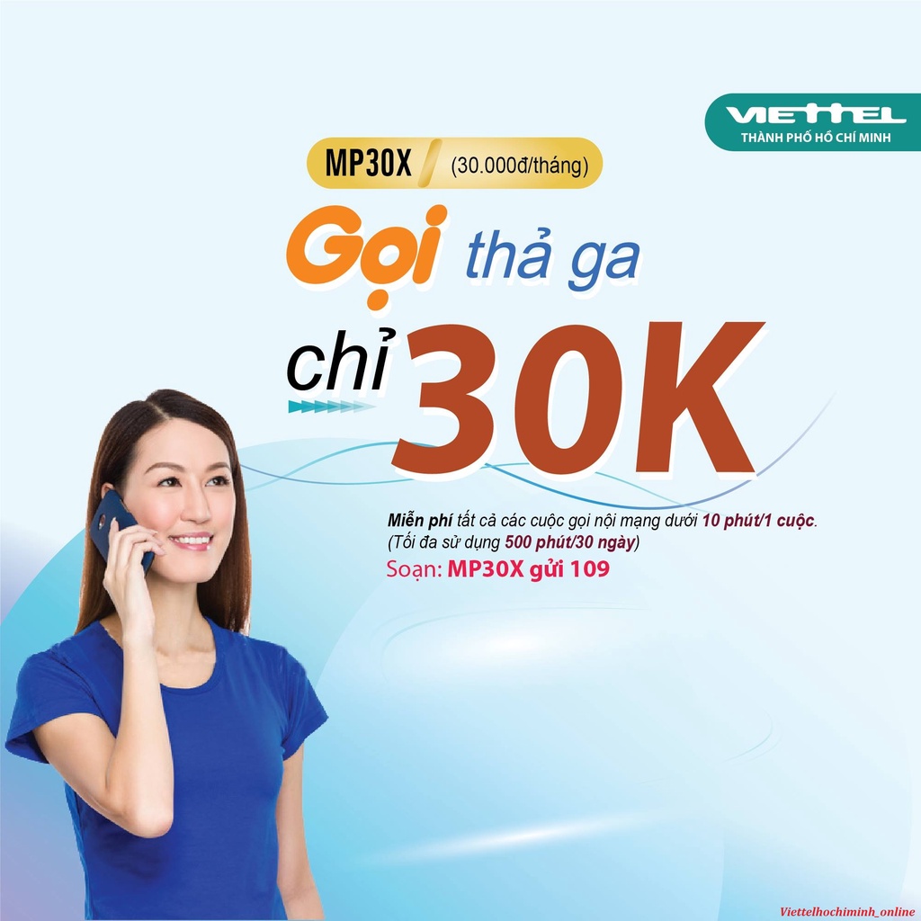 Sim 4G Viettel MP30 gọi thả ga chỉ 30K