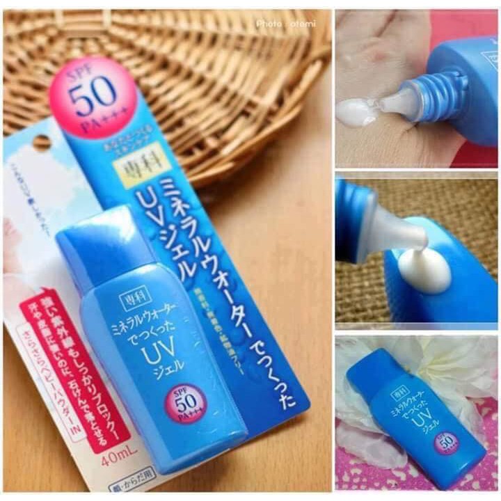 Kem chống nắng Shiseido Senka Mineral Water UV Gel SPF50 PA+++ 40ml