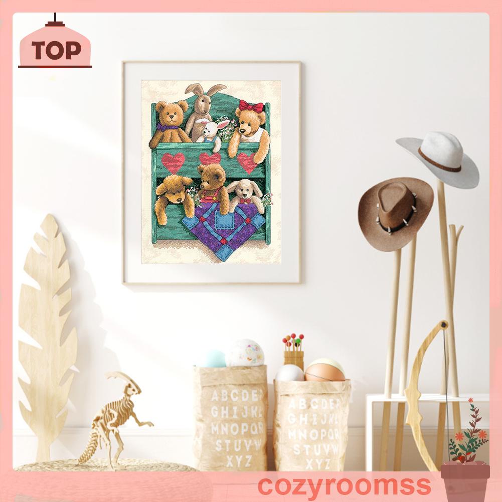 Tranh Thêu Chữ Thập Họa Tiết Gấu 11CT