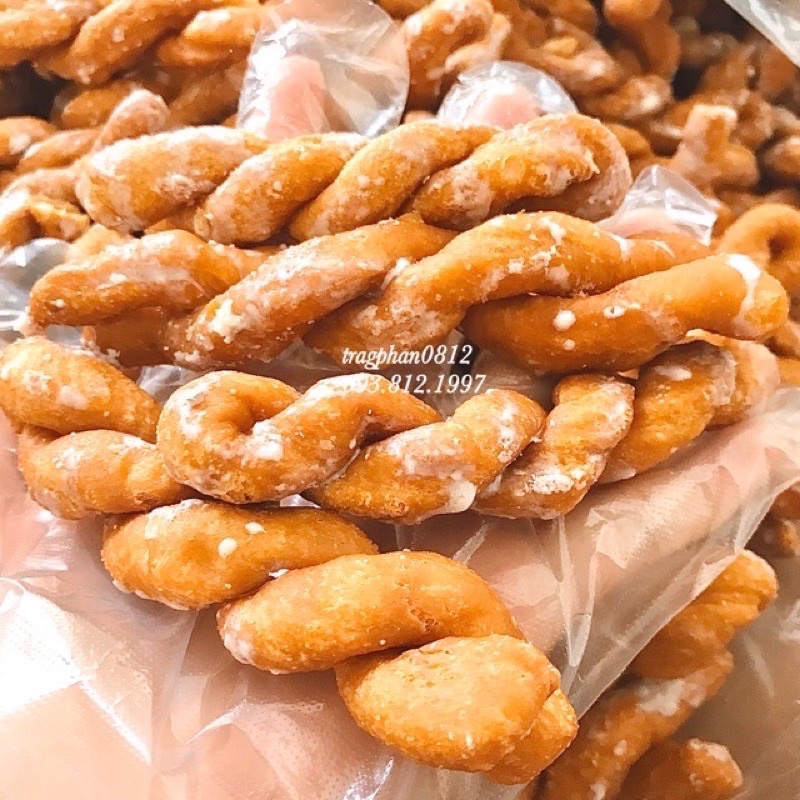 1Kg quẩy Xoắn tẩm đường Dây Thừng Hàng Ngon, loại to Đặc Biệt, giòn xốp