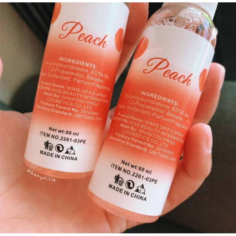 Xịt Khoáng Khóa Make Up PEACH KISS BEAUTY, Xịt Cố Định Chống Trôi Peachy Fix Spray MAKE UP | BigBuy360 - bigbuy360.vn