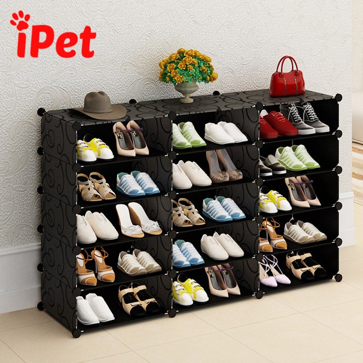 Kệ Tủ Nhựa Lắp Ghép Đựng Giày Đa Năng 15 Ô ( Tặng Kèm Chốt ) - iPet Shop