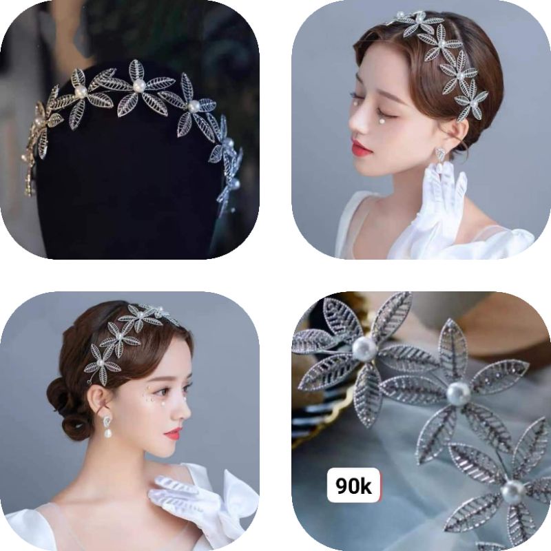 cài đá hoa cài tóc cô dâu