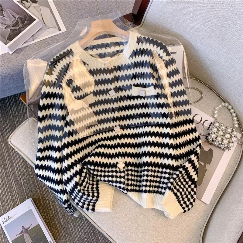 Áo Khoác Cardigan Dệt Kim Dáng Ngắn Thời Trang Cho Nữ  tao bao
