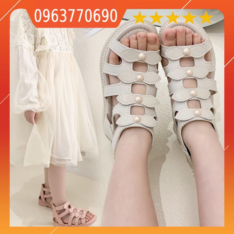 Giày sandal chiến binh bé gái 2-6 tuổi phong cách Hàn Quốc, da mềm, êm chân A2 SA