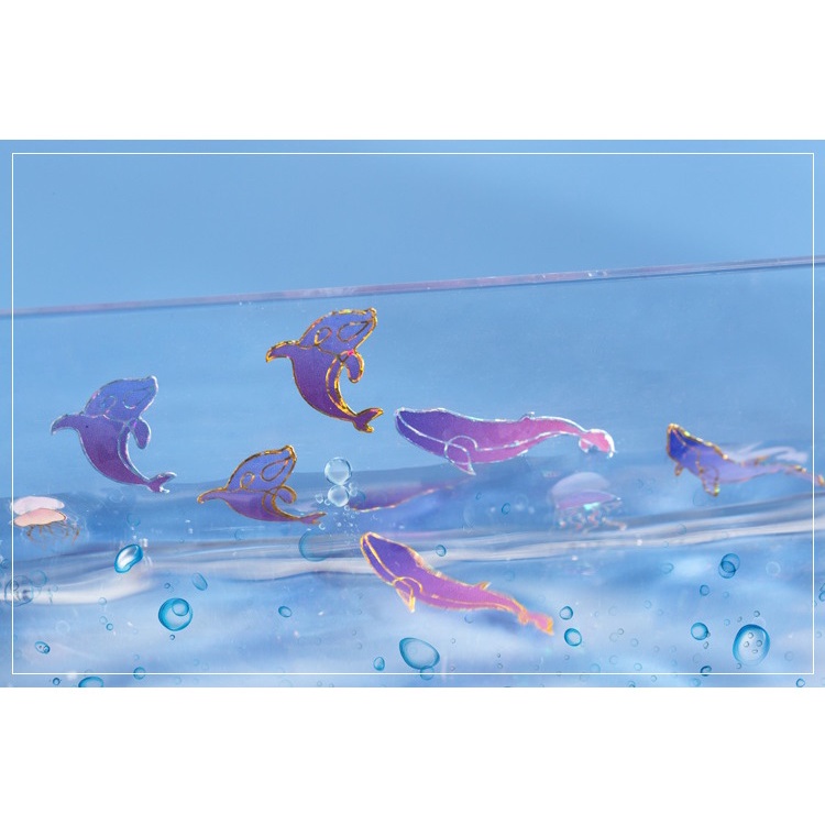 Set 2 tờ sticker viền nhũ vàng, bạc nhiều mẫu decor toploader, trang trí