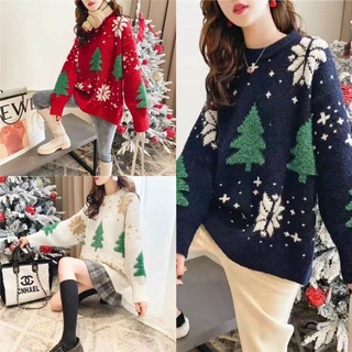 Áo Len Nữ Noel 2021 hàng thời trang cao cấp Quảng Châu, chất len mềm mịn