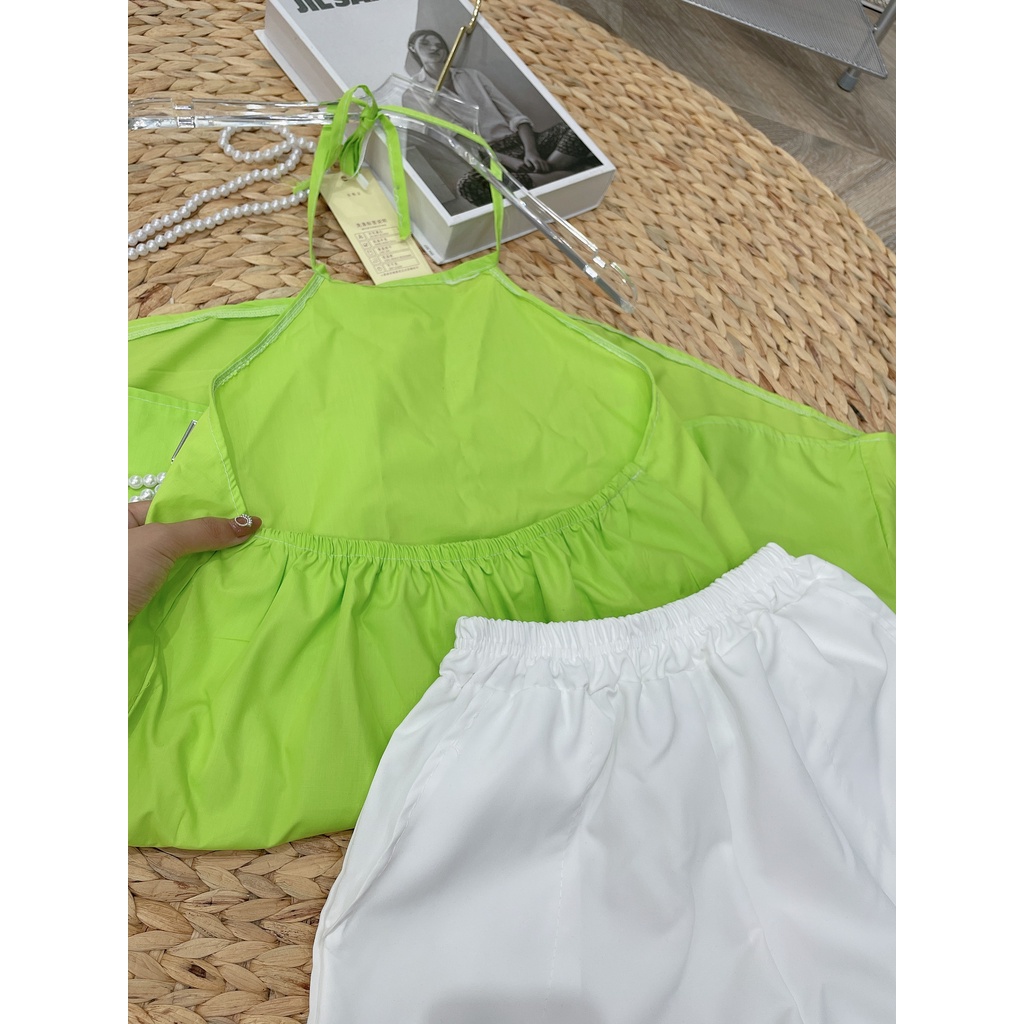 Set 2 dây yếm cổ siêu hot mix quần short đùi LT288
