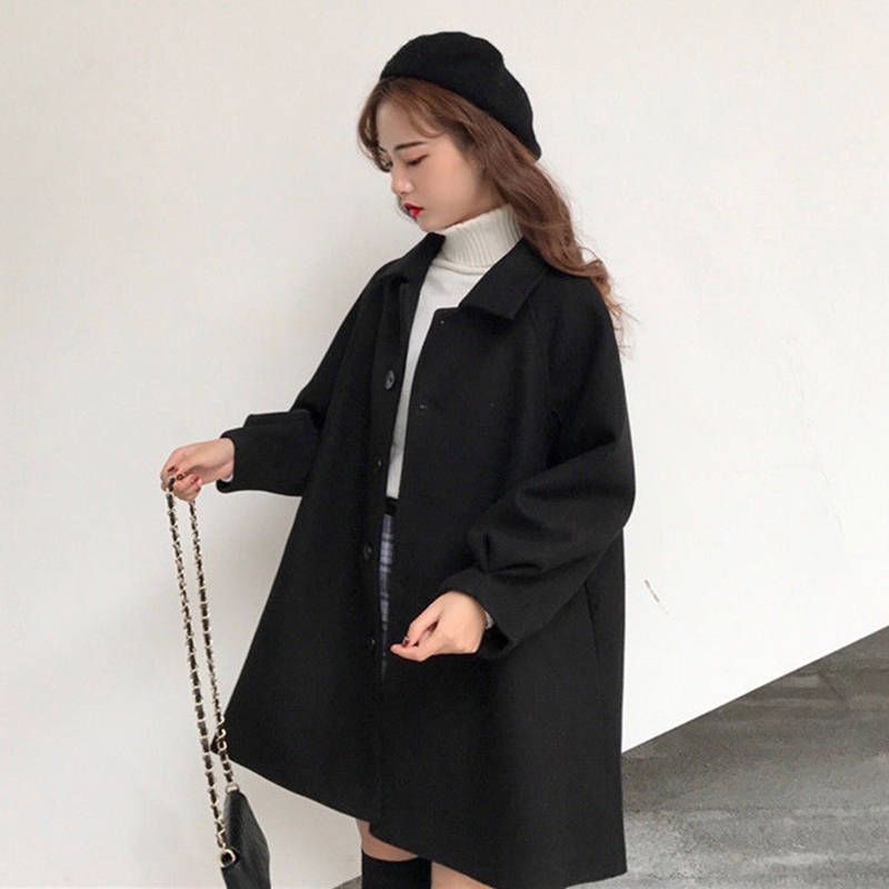 ❌❌ SẴN ĐEN L ❌❌GOM SALE ÁO KHOÁC DẠ 2 MÀU BE - ĐEN SIÊU XINH | BigBuy360 - bigbuy360.vn