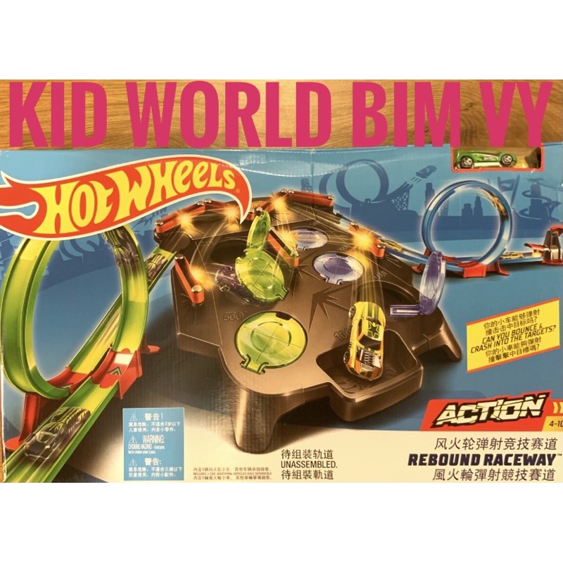 Bộ đường ray đua cơ bản Hot Wheels Rebound Raceway FDF27.