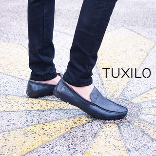 Giày lười nam da bò thật cao cấp TUXILO giày da nam công sở da bò đi em chân chống hôi chân TX02