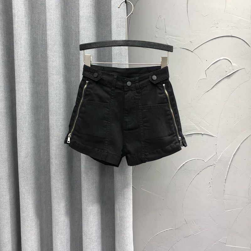 Jiashucheng Quần Short Denim Chữ a Cạp Cao Phong Cách Mới Mùa Hè Dễ Phối Đồ