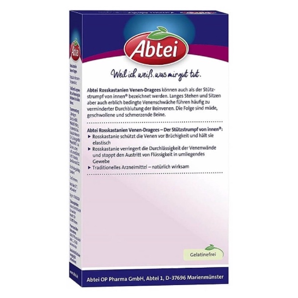 Viên uống giãn tĩnh mạch Abtei Venen Aktiv Dragees - Hộp 60 Viên