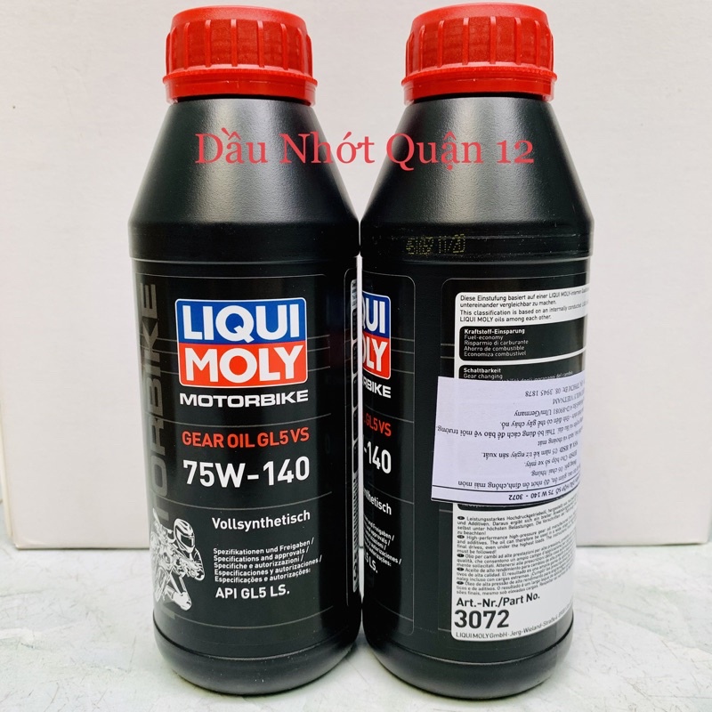 Nhớt Hộp Số - Nhớt Láp LIQUI MOLY Motorbike Gear Oil 75W-140 GL5 VS 3072 500ML Made in Germany
