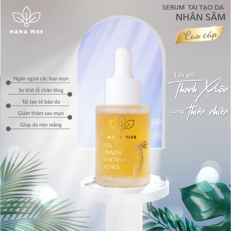 (Tặng 3 Mặt Nạ Kèm Theo) Serum Peel Da Nhân Sâm Hana Miss | WebRaoVat - webraovat.net.vn