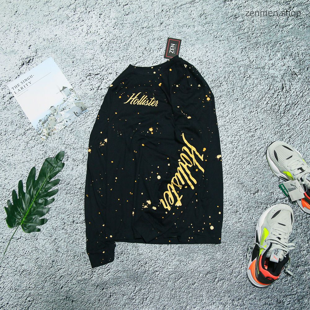 Áo Thun Tay Dài Nam Hollister Xuất Dư Xịn 100% Cotton