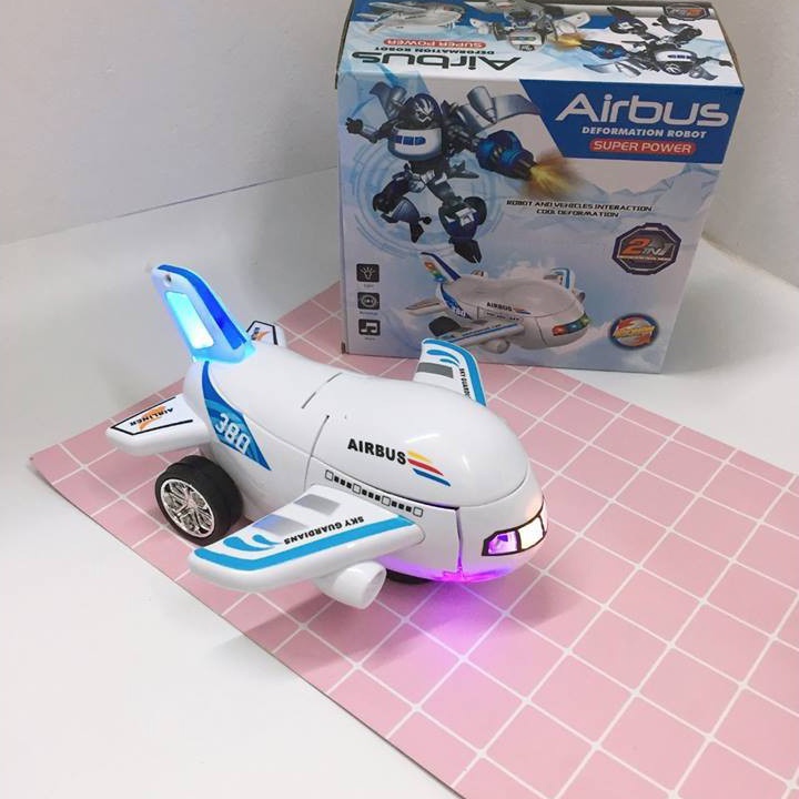 Xe Ô Tô Captain Biến Hình Robot Phát Nhạc Dùng Pin