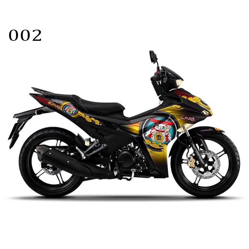 Mẫu 4 Tem Trùm Exciter 155 Đen Vàng Cực Đẹp