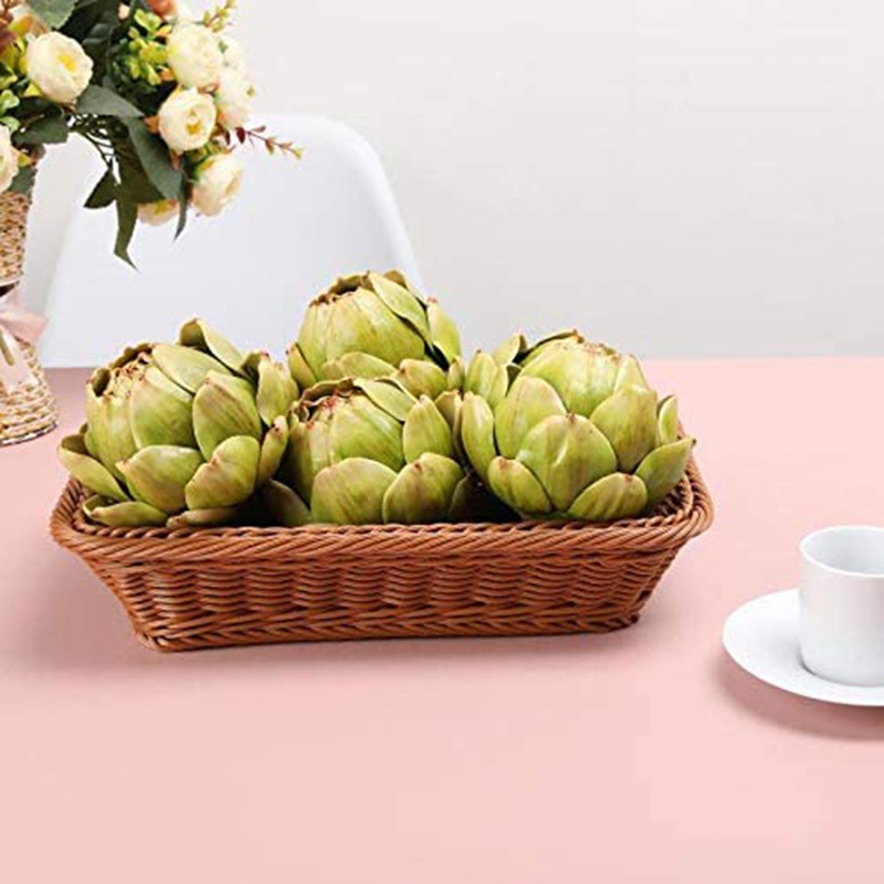 Bộ 3 Bông Hoa Nhân Tạo Bằng Nhựa Màu Xanh Lá Dùng Trang Trí Nhà Cửa / Tiệc Cưới