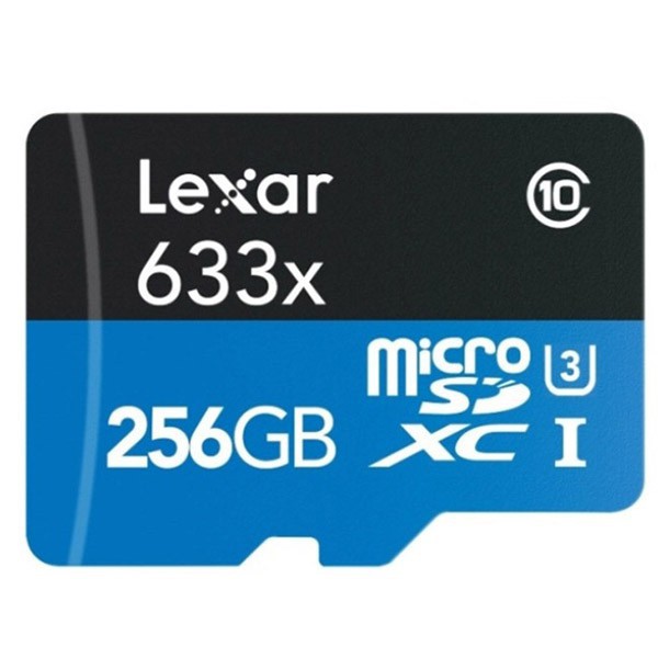 Thẻ nhớ Micro SD lexar 256GB UHSI 633x U1 95Mbs video 4k