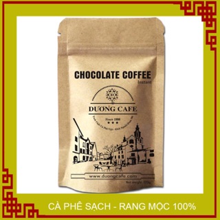 Cà phê Chocolate Coffee hòa tan - RANG XAY NGUYÊN CHẤT - thơm ngon, đậm đà, vị sô cô la -Dương Cafe- gói 120G